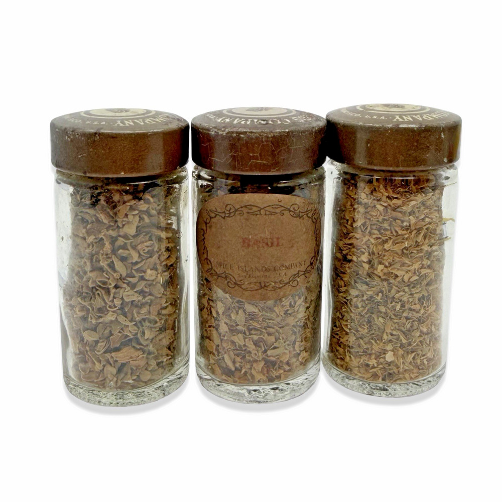 Vintage Spice Islands Company Glass Spice Jars Lot Of 3 Mid Century Kitchen